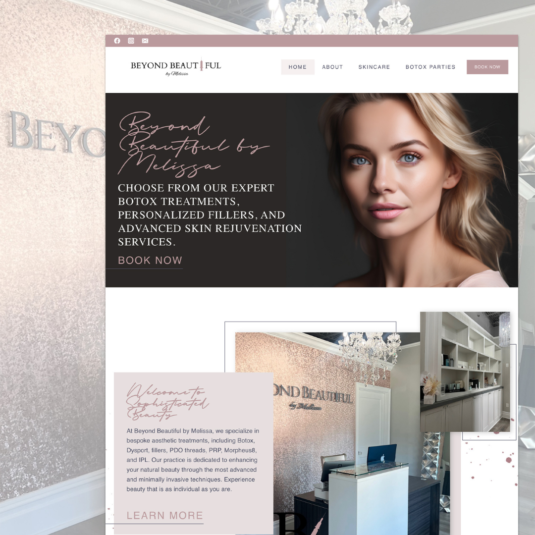 Screenshot of Beyond Beautiful by Melissa's Homepage Designed by The Agency, Featuring Elegant Layout and Sophisticated Color Scheme